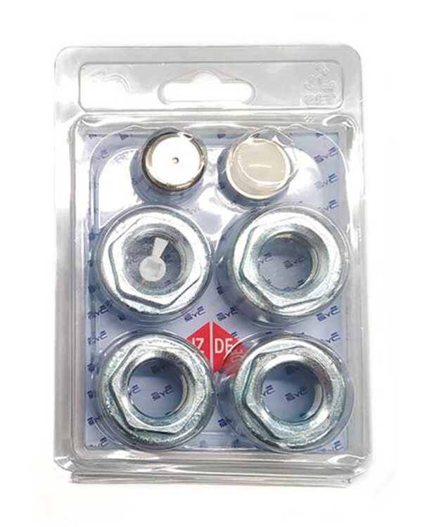 PARETA - Kit universal tapones radiador 1x1/2" zincados