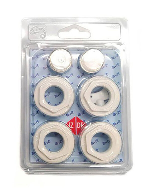 PARETA - Kit universal tapones radiador 1x1/2" blancos