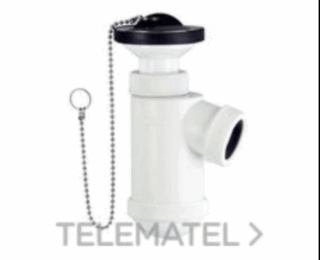 IBIDE - Sifón corto extensible salida horizontal con racor tuerca loca 1.1/2"-1.1/4"