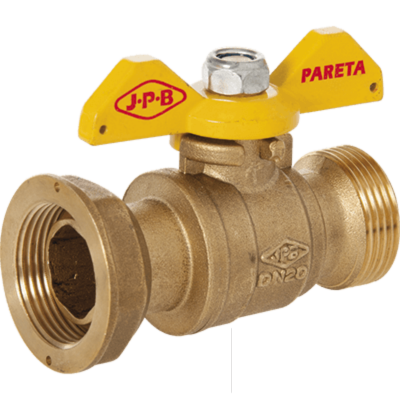 PARETA - Válvula recta contador 15mm 3/4" mariposa