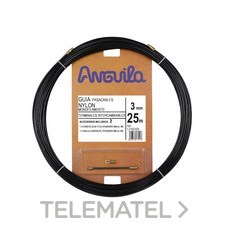 ANGUILA - Pasacables intercambiable nylon 3mm 25m negro