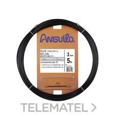 ANGUILA - Pasacables intercambiable nylon 3mm 5m negro