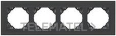 EFAPEL - MARCO CUADRUPLE LOGUS 90 NEGRO / NEGRO