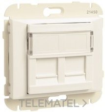 EFAPEL - TAPA SOPORTE P/2 CONECT.RJ45 SIRIUS BL