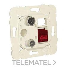 EFAPEL - TOMA MÚLTIPLE R-TV-RJ45 CAT.6 UTP ESTRELLA