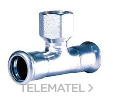 FILTUBE - Te roscada diámetro 35x3/4x35mm acero al carbono