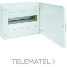 HAGER - Caja de superficie golf VF con 1 fila 12 módulos opaca blanca+regleta