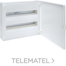 HAGER - Caja de superficie golf VF con 3 filas 54 módulos opaca blanca+QC