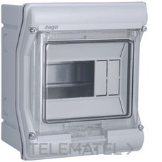 HAGER - Caja distribución vector VE superficie con 1 fila 4+2 IP55