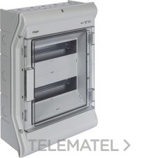 HAGER - Caja distribución vector VE superficie con 2 filas 24 IP55