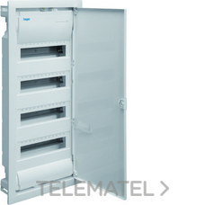 HAGER - Caja empotrar con 48 módulos 4 filas golf VU puerta opaca blanca