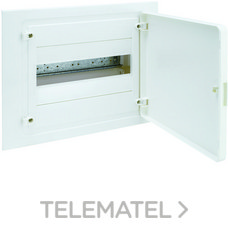 HAGER - Caja empotrar golf VF con 1 fila 12 módulos opaco blanca regleta