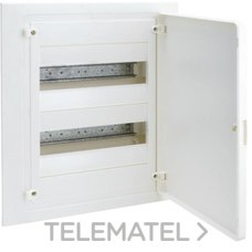 HAGER - Caja empotrar golf VF con 2 filas 24 módulos puerta opaca blanca