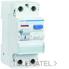HAGER - DIF.2P 40A 30mA TIPO-AC
