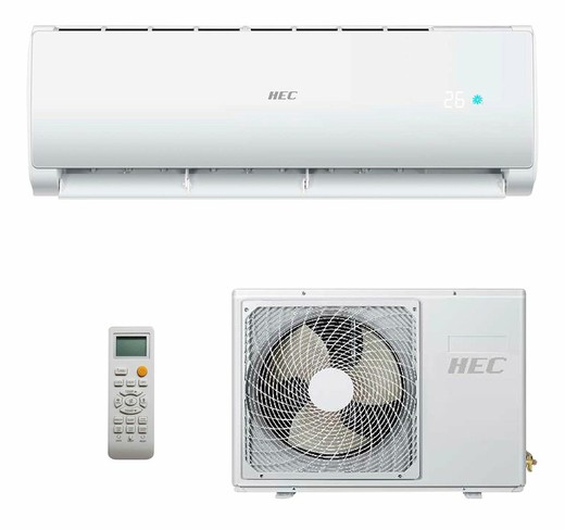HAIER - Conjunto split pared HEC 25 WIFI HEC25T0-IN + HEC25T0-OU R32