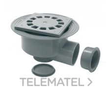 IBIDE - Caldereta salida horizontal rejilla PVC diámetro 40/50-100x100mm