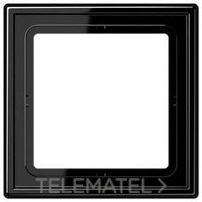 JUNG - Marco simple 81x81mm LS 990 duroplástico brillante negro para montaje horizontal o vertical