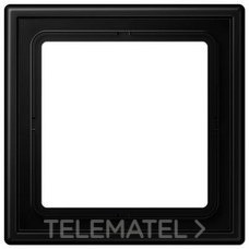 JUNG - Marco simple 81x81mm LS 990 lacado mate negro mate para montaje horizontal o vertical