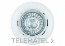 LUXLIGHT - Aro empotrable aluminio circular fijo 78mm blanco