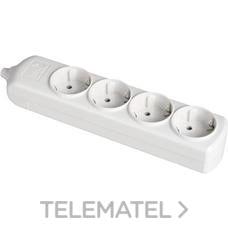 SOLERA - BASE 4 TOMAS BIP.16A 250V BL.C/OBT.