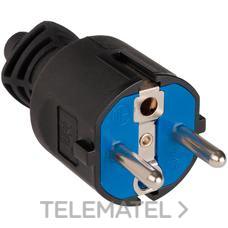 SOLERA - Clavija bipolar TT lateral 16A 250V 4,8mm caucho