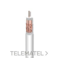 TELEVES - Cable coaxial T-100plus PVC Eca Clase A 16VRtC Ø 1,13/4,8/6,6mm blanco (en bobina de plástico de 100m)