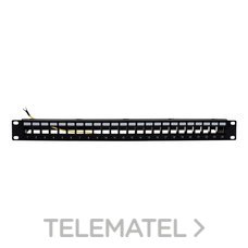 TELEVES - Panel rack 19" 1U-24xRJ45 + soporte cables