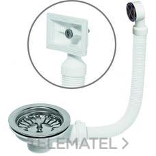 WIRQUIN - Válvula cestillo inox con rebosadero redondo y rectangular