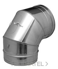DINAK - Codo 87º inspección SW 316L diámetro 200