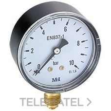 HECAPO - MANOMETRO d.50 HORIZ.1/4" 0...10BAR