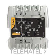 TELEVES - Amplificador MINIKOM 4E/1S EasyF FM-V-U-FI